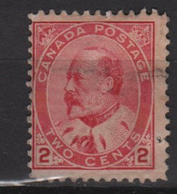 CANADA 1903/08 - Scott 90 used - 2c, King Edwar VII   (2 - 138)