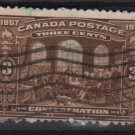 CANADA 1917 - Scott 135 used -3c, 50th nniv. of the Canadian Confederation  (10-190)