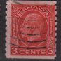 CANADA 1933 - Scott 207 coil, used  - 3c, George V type of 1932 (10-208)