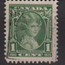 CANADA 1935 - Scott 211 used - 1c, Princess Elizabeth  (10-210)