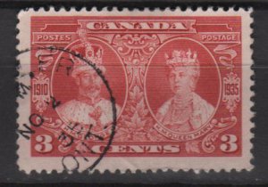 CANADA 1935 - scott 213 used - 3c, Silver Jubilee   (10-211)