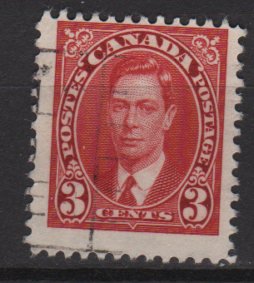 CANADA 1937 - Scott 233 used  - 3c,  King George VI (10-222)