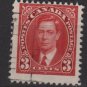CANADA 1937 - Scott 233 used  - 3c,  King George VI (10-222)