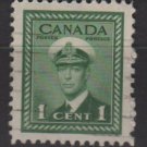 CANADA 1942  - Scott 249  used  -  1c,  King George VI (10-239)