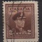 CANADA 1942  - Scott 250 used  - 2c, King George VI  (10-241)