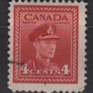 CANADA 1942  - Scott 254 used  - 4c,  King George VI  (10-247)