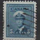 CANADA 1942 - Scott 255 used - 5c, King George VI   (10-249)