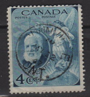 CANADA 1947 - Scott 274 used - 4c, Alexander Graham Bell  (10-254)