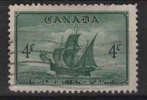 CANADA 1949 - scott 282 used - 4c, John Cabor's Ship "Matthew" (10-264)