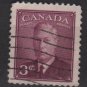 CANADA 1949 - Scott 286 used -  3c, King George VI  (10-269)