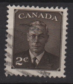 CANADA 1950 - Scott 290 used  -  2c, King George VI (10-276)