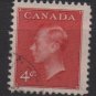 CANADA 1950   - Scott  292  used - 4c,  King George VI  (10-278)