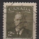 CANADA 1951 - Scott 305 used -  2c, King George VI, type of 1949  (10-293)
