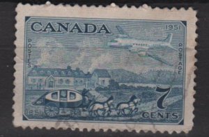 CANADA 1951 - Scott 313 used - 7c,  British North American Postal Administration Cent.(10-303)