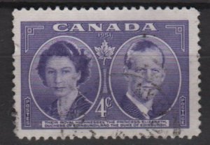 CANADA 1951 - scott 315 used - 4c, Royal visit (10-306)
