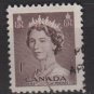 CANADA 1953 - Scott 325 used - 1c Queen Elizabeth II   (10-319)