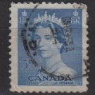 CANADA 1953 - Scott 329 used - 5c Queen Elizabeth II   (10-323)