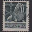 CANADA 1954 - Scott 335 used - 4c, Walruss  (10-332)