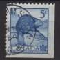 CANADA 1954 - Scott 336 used  - 5c,  Beaver  (10-334)