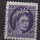 CANADA 1954 - Scott 340 used - 4c Queen Elizabeth II  (10-341)