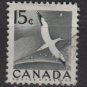 CANADA 1954 - Scott 343 used - 15c flying bird, Gannet  (10-344)
