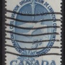 CANADA 1955 - Scott 354 used - 5c, International civil Aviation  (10-359)