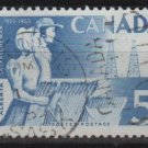 CANADA 1955 - scott 355 used - 5c, Pioneers, Alberta & Saskatchevan   (10-361)