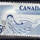CANADA 1957 - Scott 366  used -  5c, Outdoor Recreeation, Swimming  (10-363)
