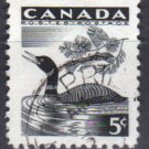 CANADA 1957 - Scott 369 used - 5c, Loon   (10-367)