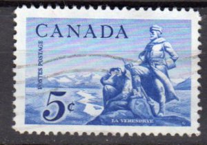 CANADA 1958 - Scott 378 used - 5c, La Verendrye    (10-381)