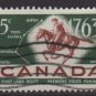 CANADA 1963 - Scott 413 used - 5c,  Postrider & 1st Land mail  (10-437)
