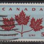 CANADA 1964 - Scott 417 used - 5c,  Three Maple leaf emblem (10-447)