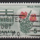 CANADA 1964 - Scott 426 used - 5c, Wild Rose & Arms   (10-464)