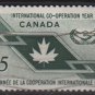 CANADA 1965 - Scott 437 used - 5c, International cooperation    (10-486)