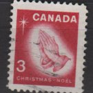 CANADA 1966 - Scott 451 used - 3c, Christmas, Praying hands  (10-508)