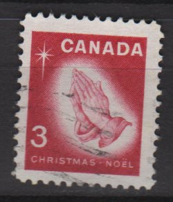 CANADA 1966 - Scott 451 used - 3c, Christmas, Praying hands  (10-508)