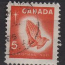 Canada 1966 - Scott 452 used - 5c, Praying hands, Christmas   (10-509)