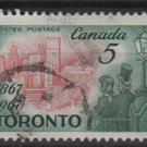 CANADA 1967 - Scott 475 used - 5c, Toronto   (10-552)