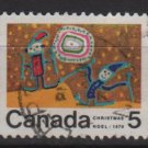 CANADA 1970 - scott 522 used - 5c, Christmas, Children drawing  (10-588)