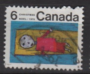 CANADA 1970 - scott 524 used - 6c, Christmas, Children drawing  (10-590)