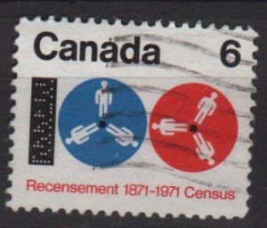 CANADA 1971 - Scott 542 used - 6c, Census Cent.   (10-602)