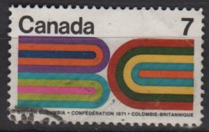 Canada 1971 - Scott 552 used - 7c, Abstract "BC" British Columbia  (10-606)