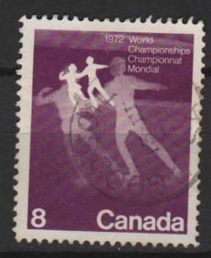 CANADA 1972 - scott 559 used - 8c, Figure skating (10-611)
