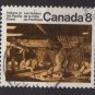 CANADA 1974 - Scott 570 used - 8c, Pacific Coast Indian House  (10-619)