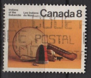 CANADA 1975 - Scott 574 used - 8c, Subartic Indians Artifacts   (10-622)