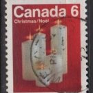 CANADA 1972 - scott 606  used - 6c, Christmas, candles   (10-642)