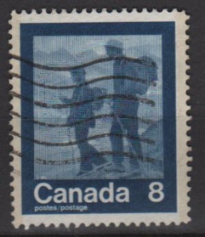 CANADA 1974 - scott 632 used - 8c, Keep fit, summer Olympic, Hikers (10-659)