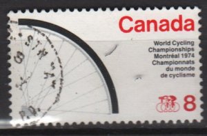 CANADA 1974 - Scott 642 used - 8c, World Cycling Schampionships(10-662)
