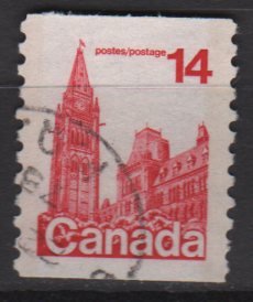 Canada 1977 - Scott 730 COIL used - 14c, Parliament Ottawa  (10-719)