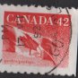 Canada 1991/98 - Scott 1394 COIL used - 42c, Flag  (11-171)